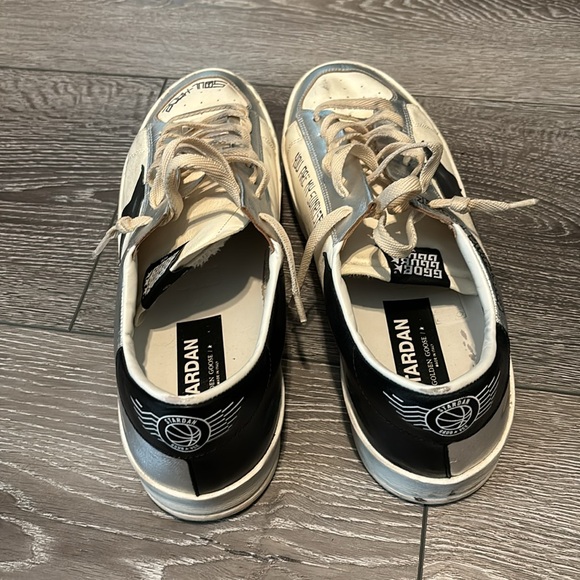 GOLDEN GOOSE STARDAN BLACK AND SILVER SIZE 13 WITH BOX GREAT CONDITION - Picture 3 of 3